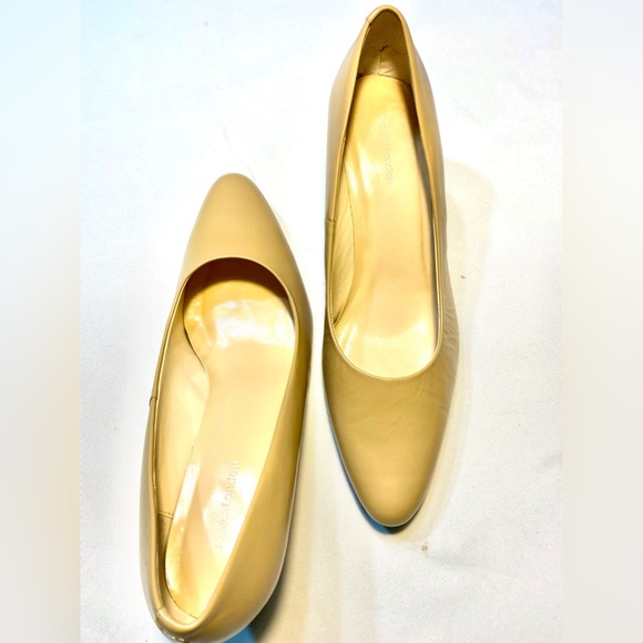 Jessica London Leather Heels Mocha beige shoes - Picture 8 of 11